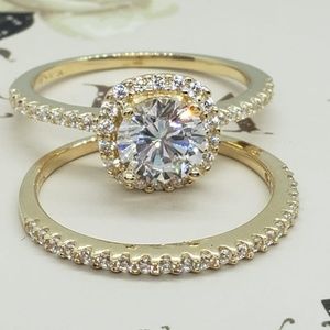 2.25Ct Simulated Diamond 14K Solid Real Gold Round